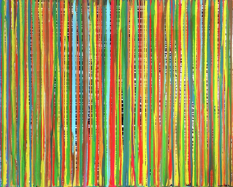Abstract Painting - Traveling Stripes5 by Virginia Erdie