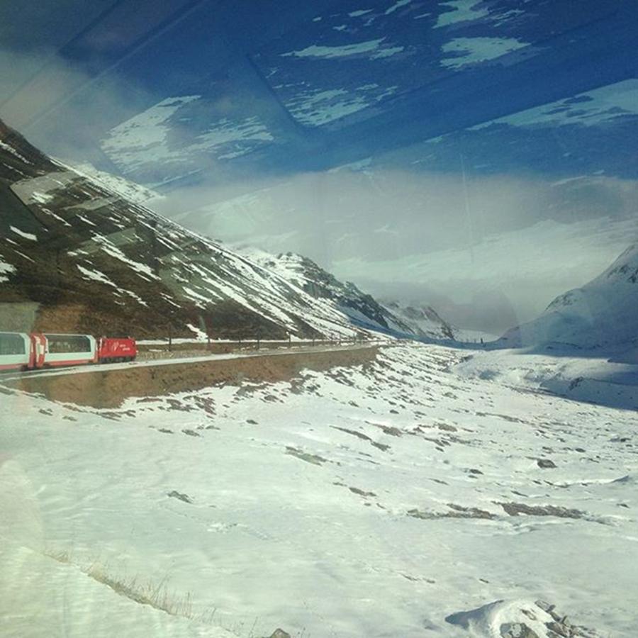Mountain Photograph - Travelling through the Alps by Chantal Mantovani