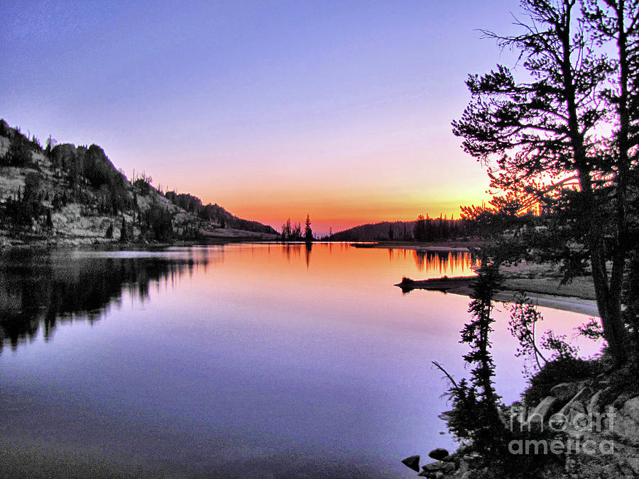 Traverse Lake Sunset Photograph by Don Siebel