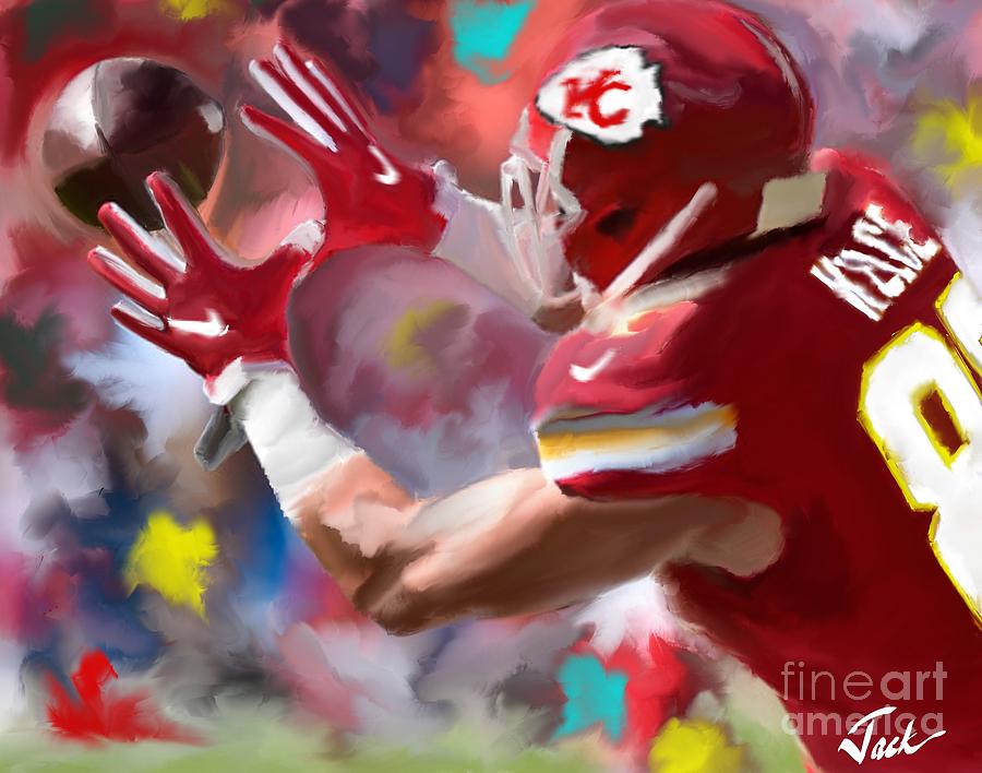Travis Kelce Painting by Jack Bunds Travis Kelce Painting by Jack Bunds