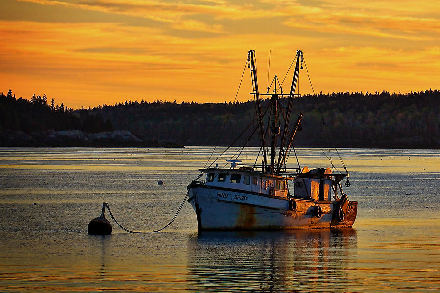 Trawler Sunrise Photograph by Stuart Litoff