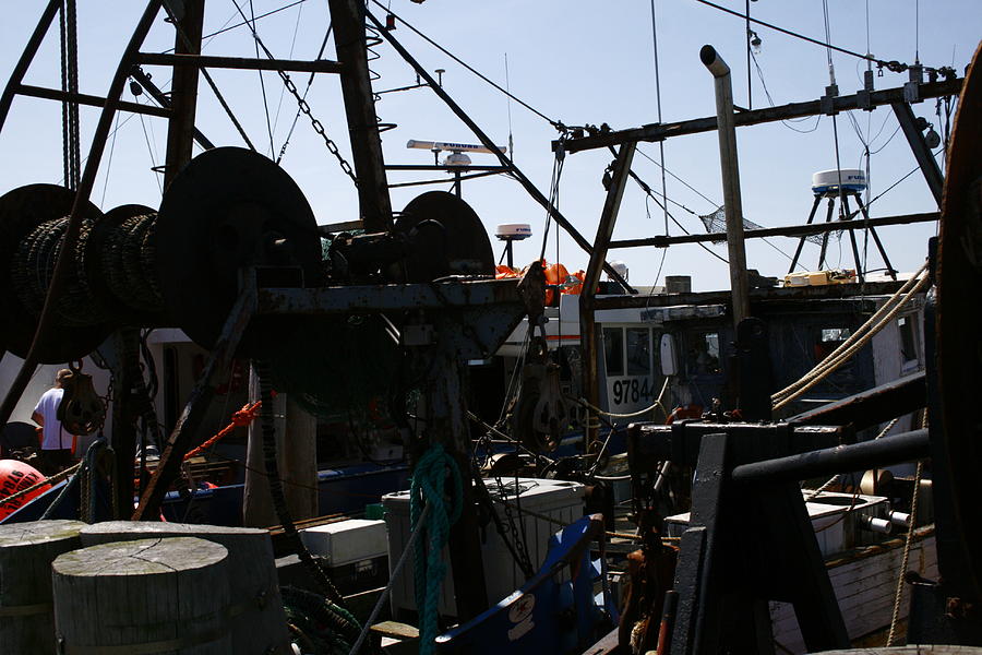 Trawlers at Montauk Harbor Photograph by Christopher J Kirby