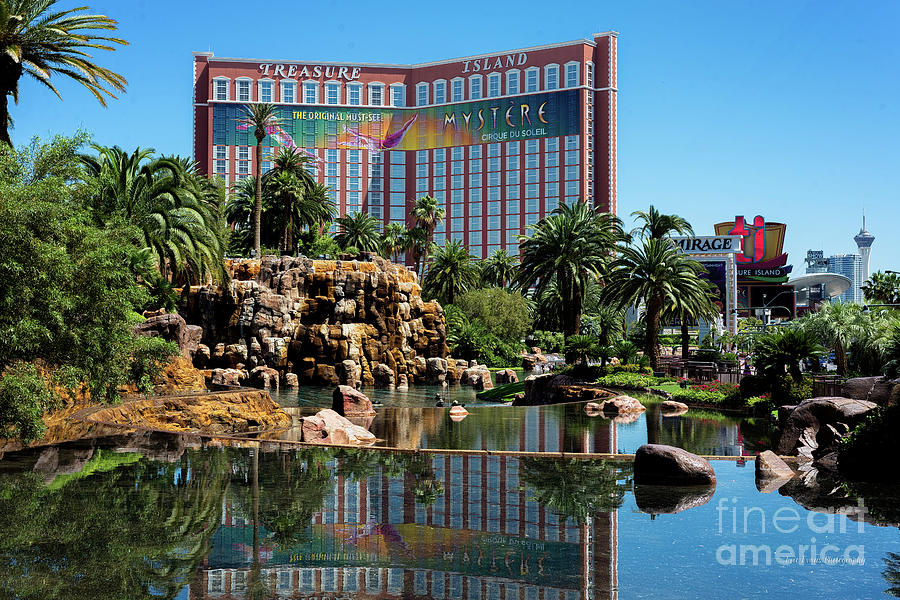 Las Vegas Photograph - Treasure Island Casino From the South by Aloha Art
