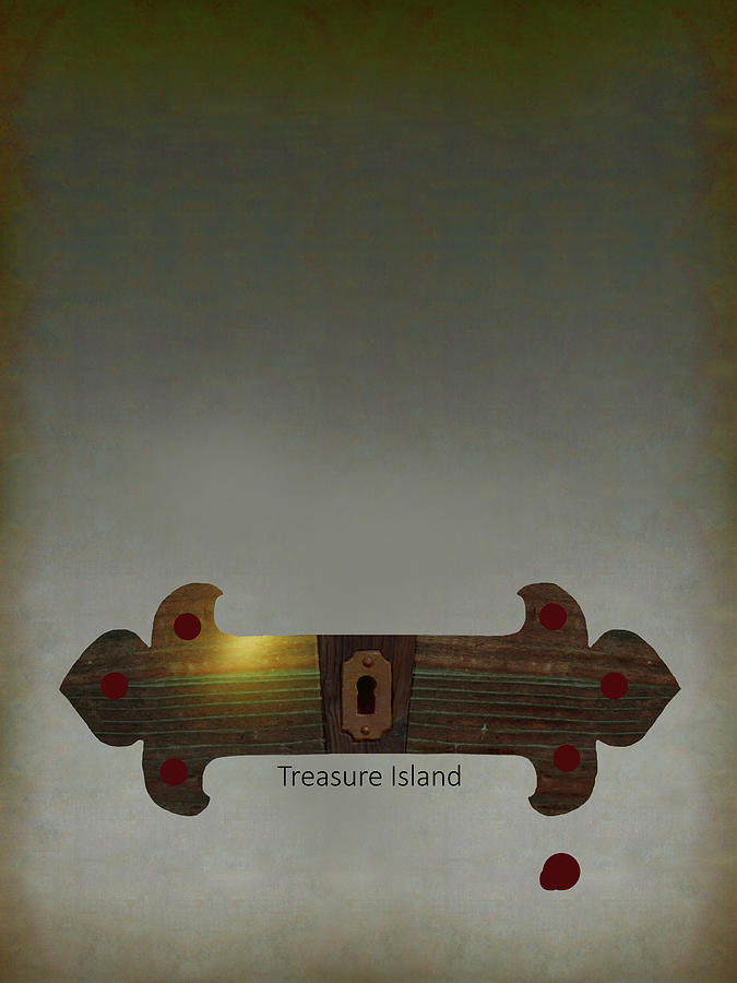 Treasure Island Minimal Movie Poster Digital Art by Attila Meszlenyi