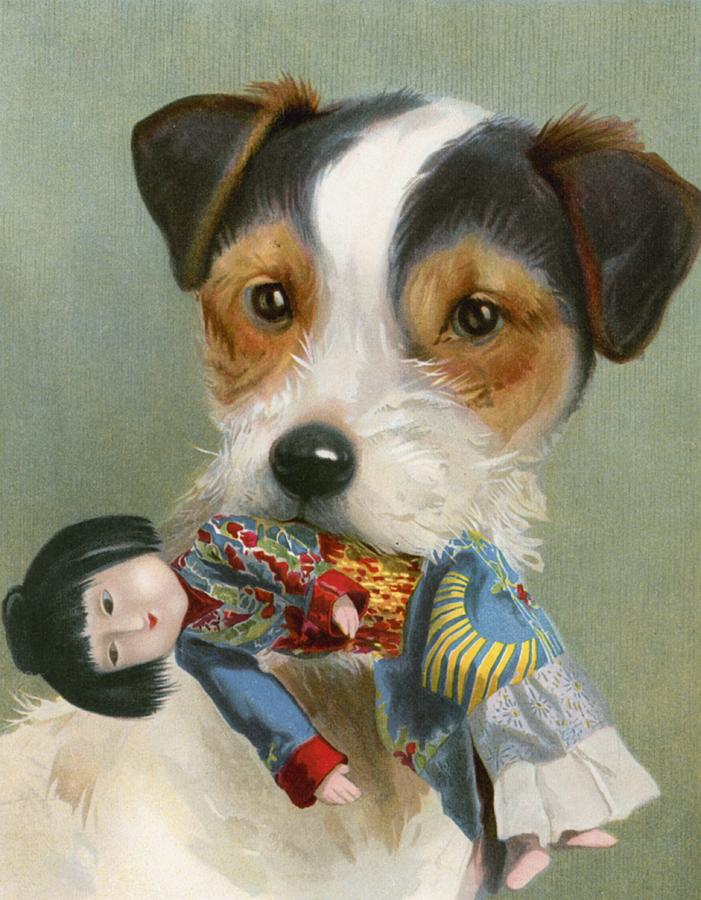 Dog Painting - Treasure Trove by English School
