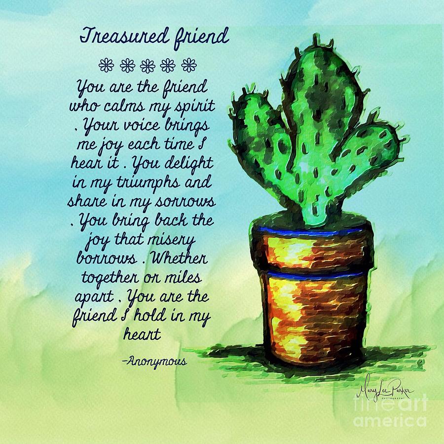 Treasured Friends -  Anonymous Mixed Media by MaryLee Parker