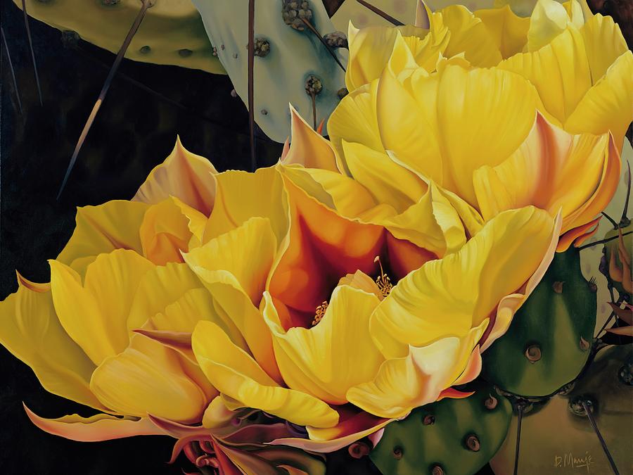 Flowers Still Life Painting - Treasures in Highlight 1 by David Manje