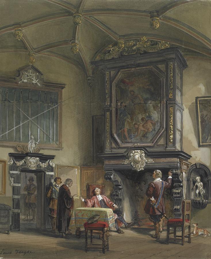 Treasury Hall, Ghent, London, by Louis Haghe. Painting by Celestial Images