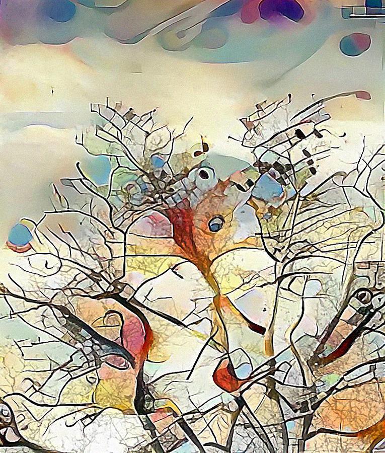 Tree Abstract Digital Art by Marianna Mills