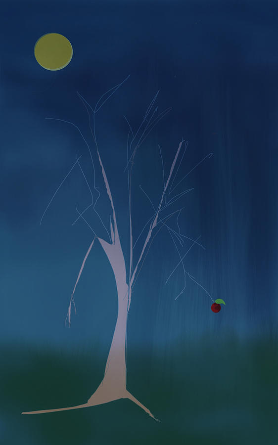Nature Digital Art - Tree and Apple by Dennis Casto