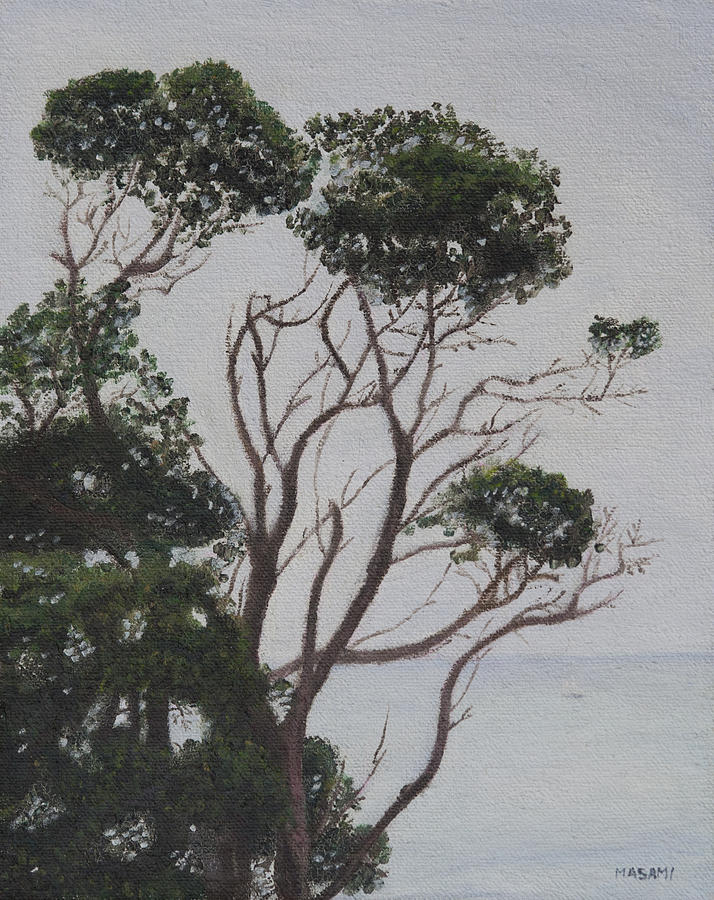 Tree And Sea Painting by Masami Iida