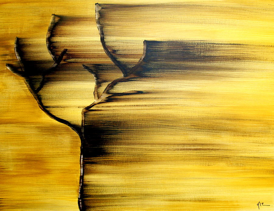 Tree Painting - Tree And The Wind by Maria Laura Ortega Tree Painting - Tree And The Wind by Maria Laura Ortega