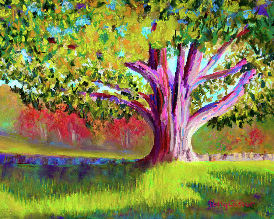 Tree at Hill-Stead Museum Painting by Polly Castor