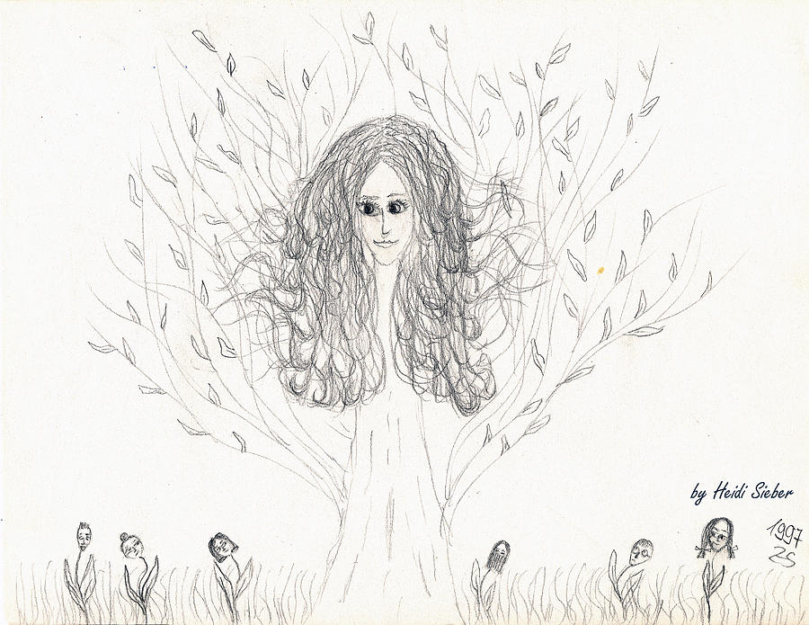 Tree beauty Drawing by Heidi Sieber
