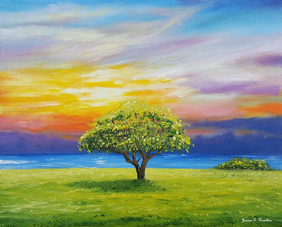 Tree By The Beach Painting