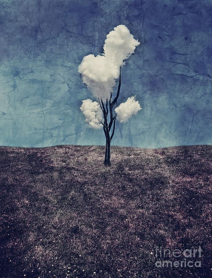 Tree Digital Art - Tree Clouds 01d2 by Aimelle