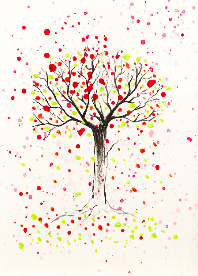 Tree Explosion Painting by Stefanie Forck