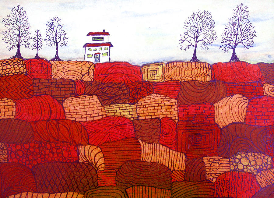 Tree Farm Painting by Wayne Potrafka