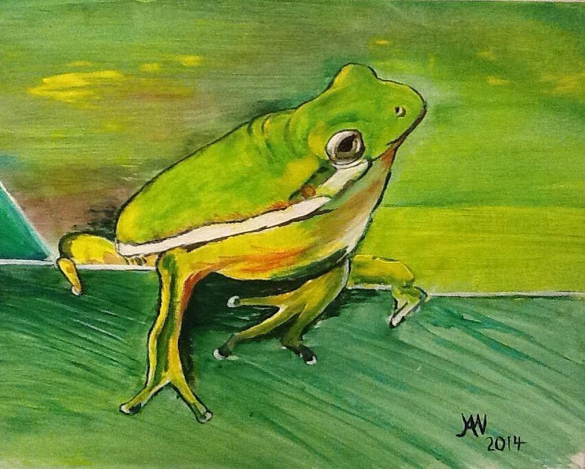 Tree Frog Painting by Janice Curry - Fine Art America