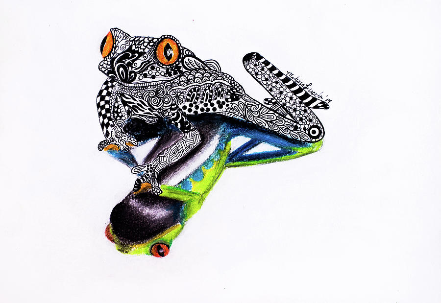 Tree Frog Drawing by MKD Lincoln