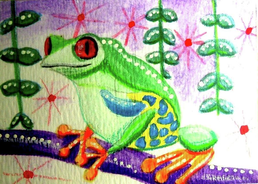 Tree Frog Painting by Monica Resinger