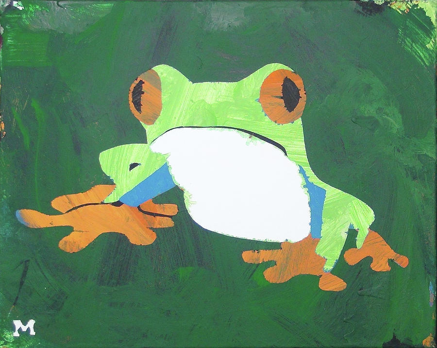 Frog Painting - Tree Frog by Candace Shrope Frog Painting - Tree Frog by Candace Shrope