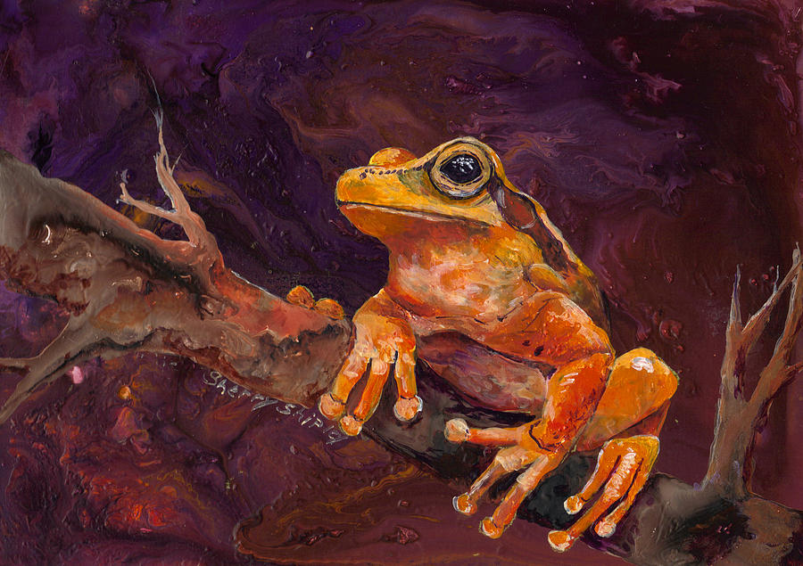 Wildlife Painting - Tree Frog by Sherry Shipley
