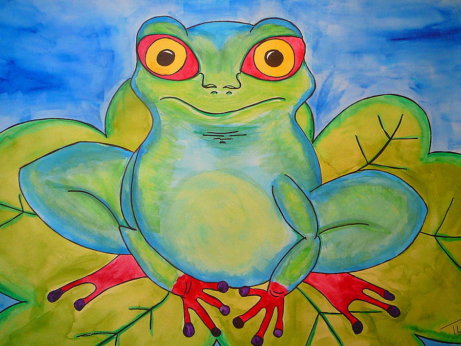 Tree Frog Painting by Oscar Bonfil - Tracy Becker - Fine Art America