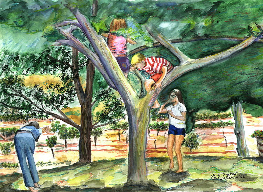 Tree Fun Study Painting by Kevin Callahan
