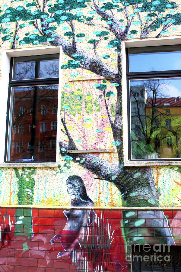 Tree Mural Berlin Photograph by John Rizzuto