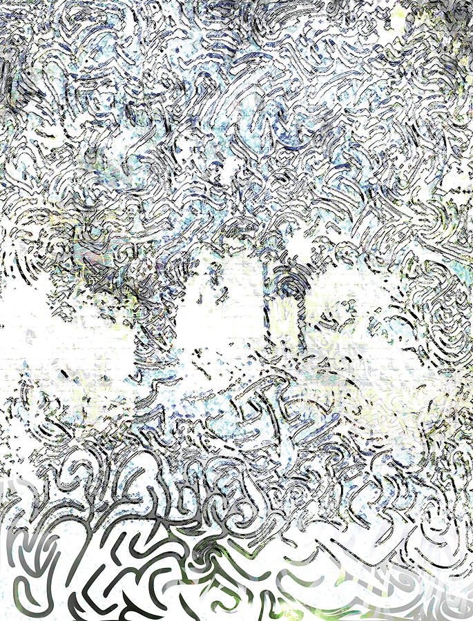 Maze Digital Art - Tree in a Fork by Poster Book Maze Digital Art - Tree in a Fork by Poster Book