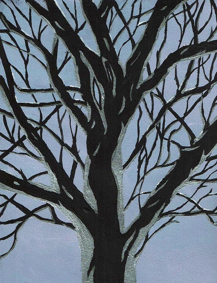 Tree in Winter Painting by Sarah Warman