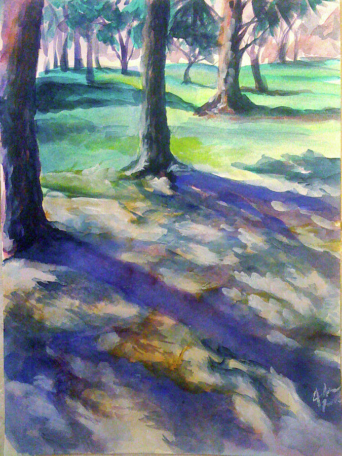 Tree Line Painting by Julie Garcia