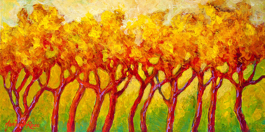Tree Line Painting by Marion Rose