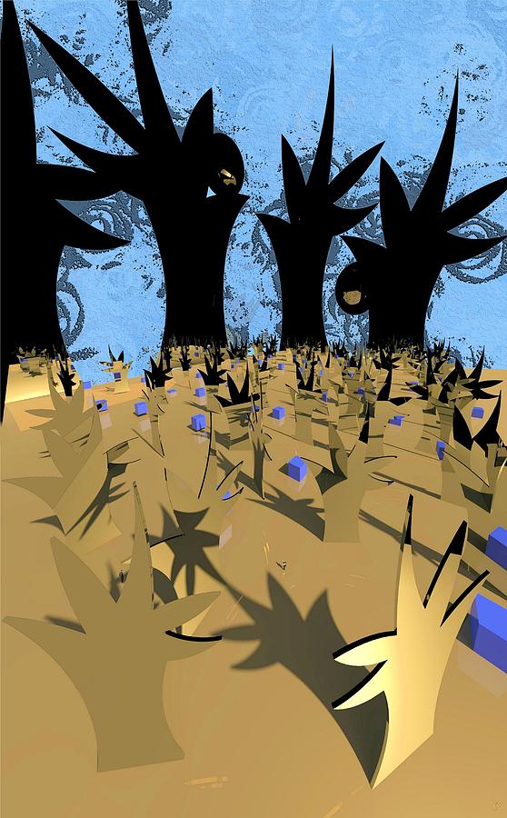 Tree Lot 1 Digital Art by Ronald Bissett