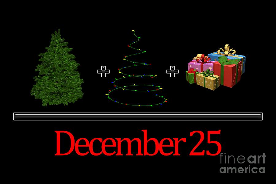 Christmas Digital Art - Tree n Lights n Gifts by Two Hivelys