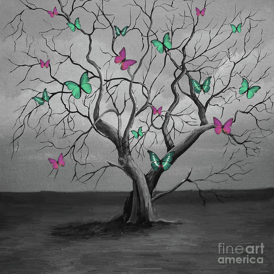 Tree of butterflies  Painting by Gull G