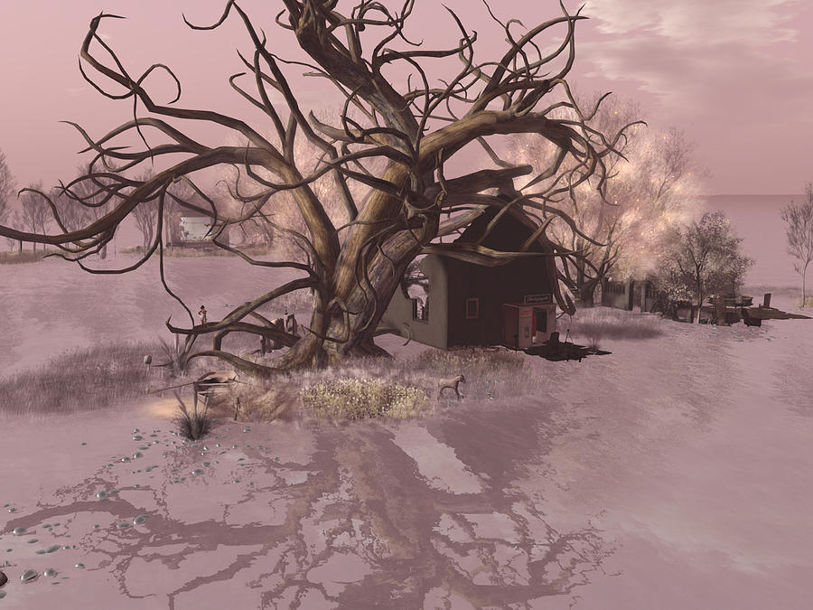 Tree of Elrond Winter Digital Art by Michael Doyle