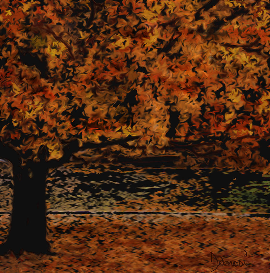 Tree of Fall Painting by Deb Rosier