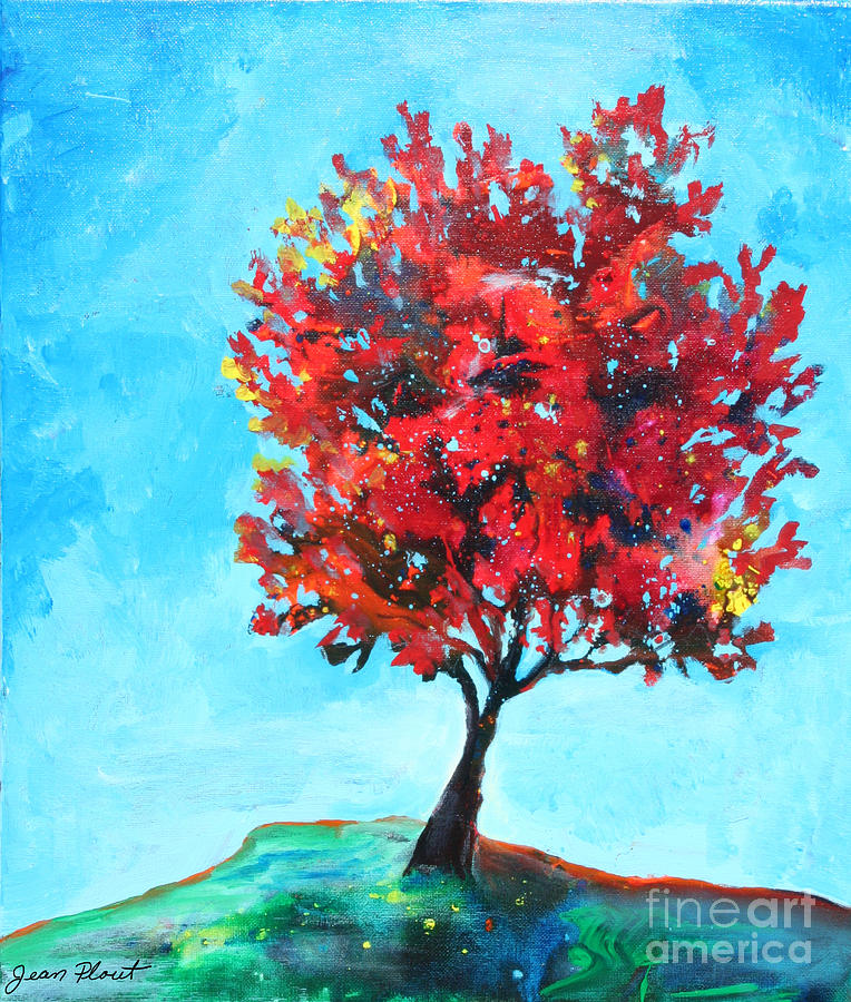 Tree of Fire Painting by Jean Plout