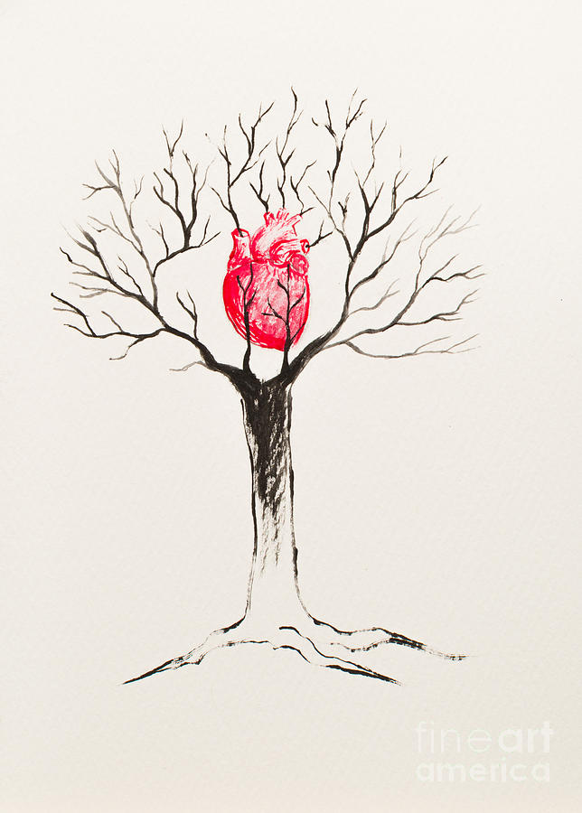 Tree of Hearts Painting by Stefanie Forck