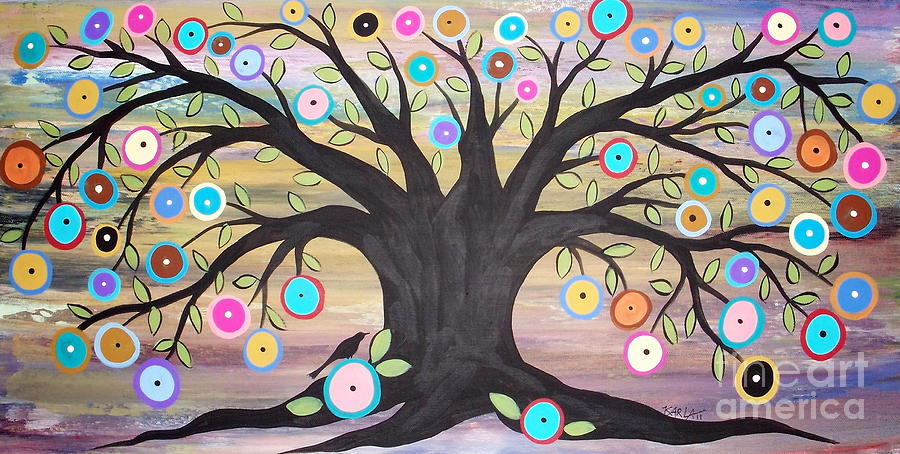 Tree Of Life And Bird Painting by Karla Gerard