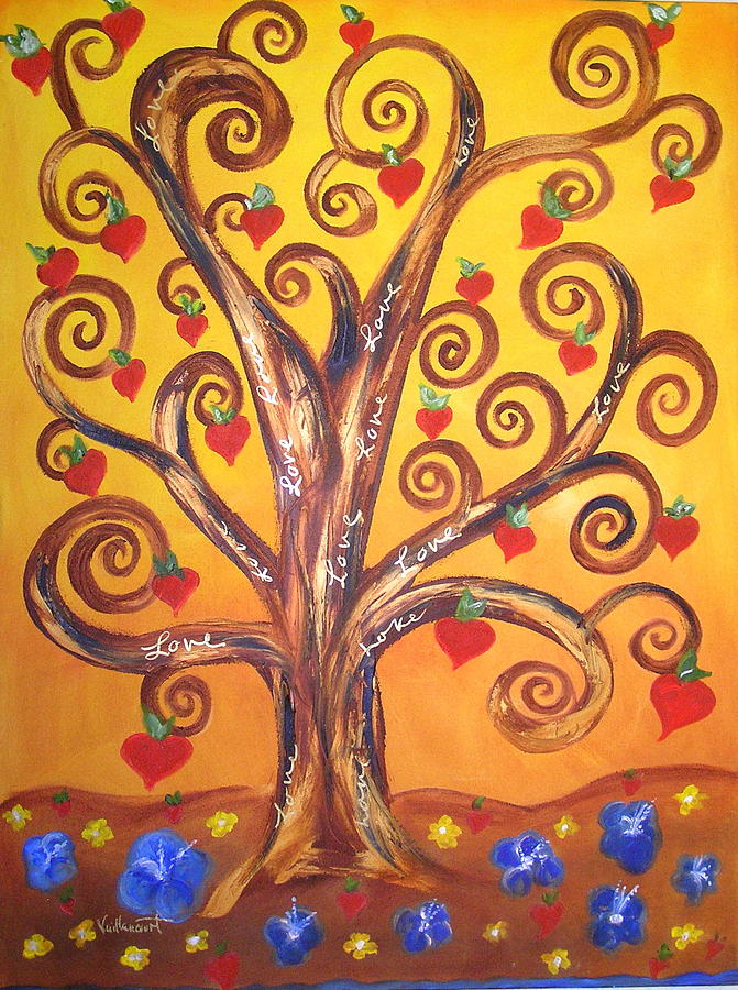 Tree of Life and Love Painting by Sandy Vaillancourt - Fine Art America