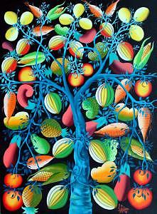 Tree Of Life Painting - Tree Of Life by Frantz Petion by Frantz Petion Tree Of Life Painting - Tree Of Life by Frantz Petion by Frantz Petion