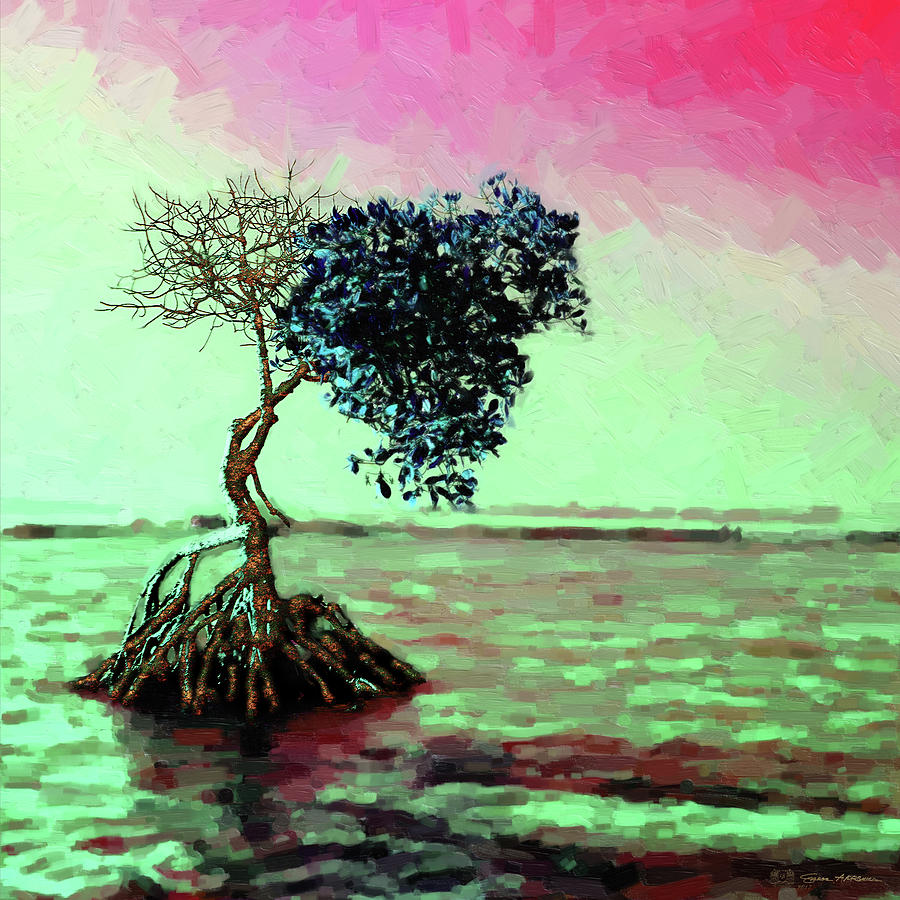 Tree of Life - Crimson Tide Digital Art by Serge Averbukh