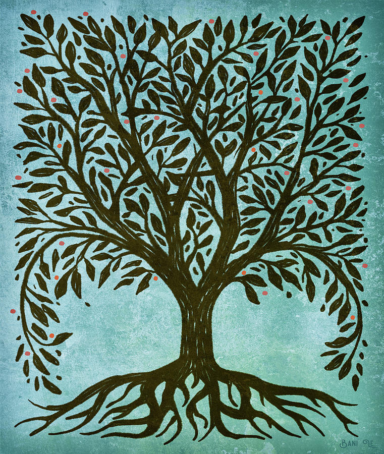 Nature Painting - Tree Of Life by Little Bunny Sunshine