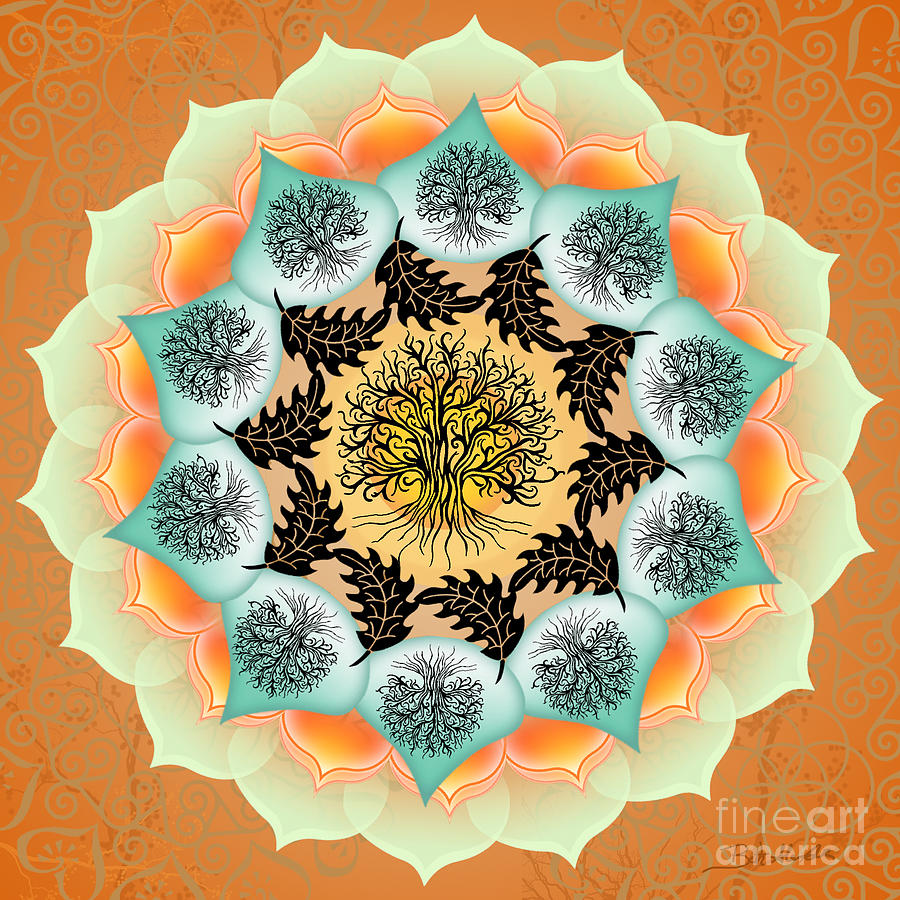 Tree of Life Mandala Digital Art by Elizabeth Alexander