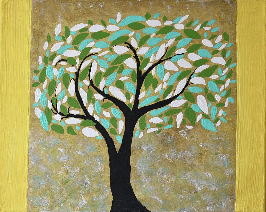  Tree of Life Wall Art-Modern Tree Acrylic Painting- Image 1 out of  3 -Tree of Life Original Painting by Geanna Georgescu