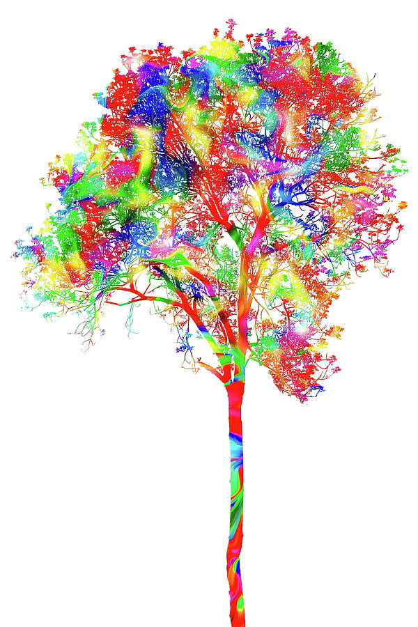 Tree of Many Colors AP Digital Art by Dan Carmichael