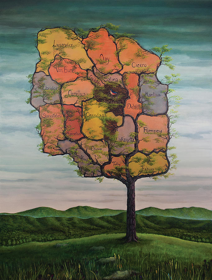 Syracuse Painting - Tree of Onondaga  by Maria Rizzo